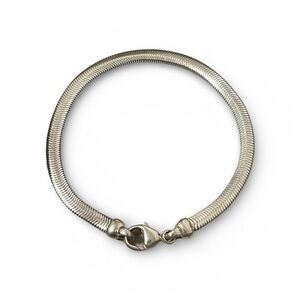 Sterling silver 925 herringbone bracelet